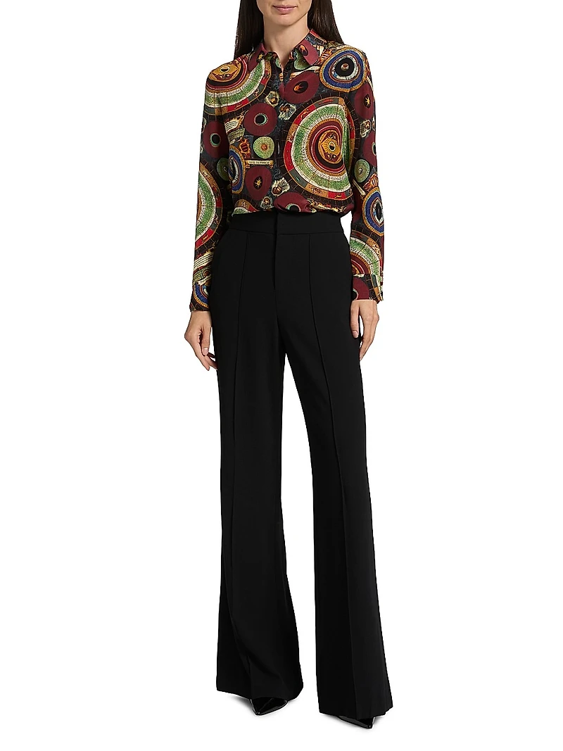 Willa Abstract Silk Blouse