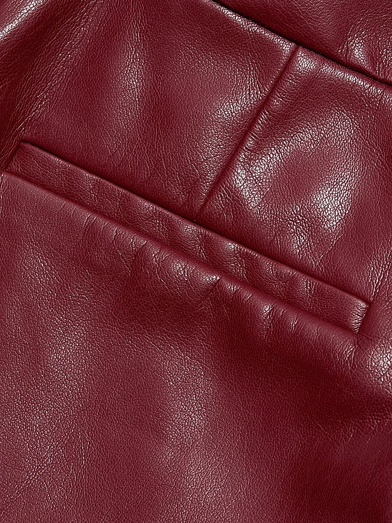 Andrew Faux-Leather Boot-Cut Pants