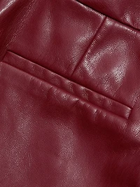 Andrew Faux-Leather Boot-Cut Pants