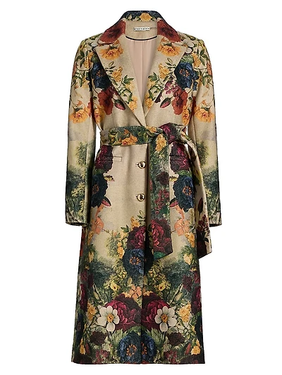 Joelle Floral Tie-Waist Coat