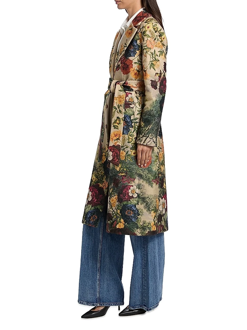 Joelle Floral Tie-Waist Coat