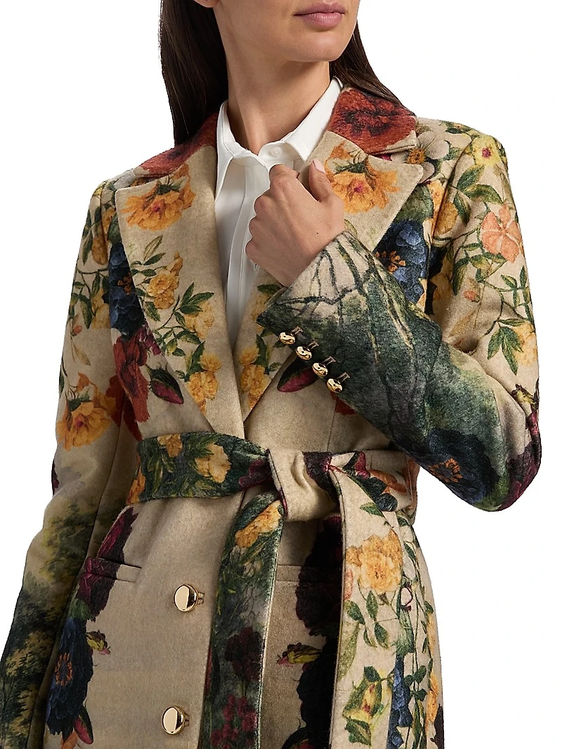 Joelle Floral Tie-Waist Coat