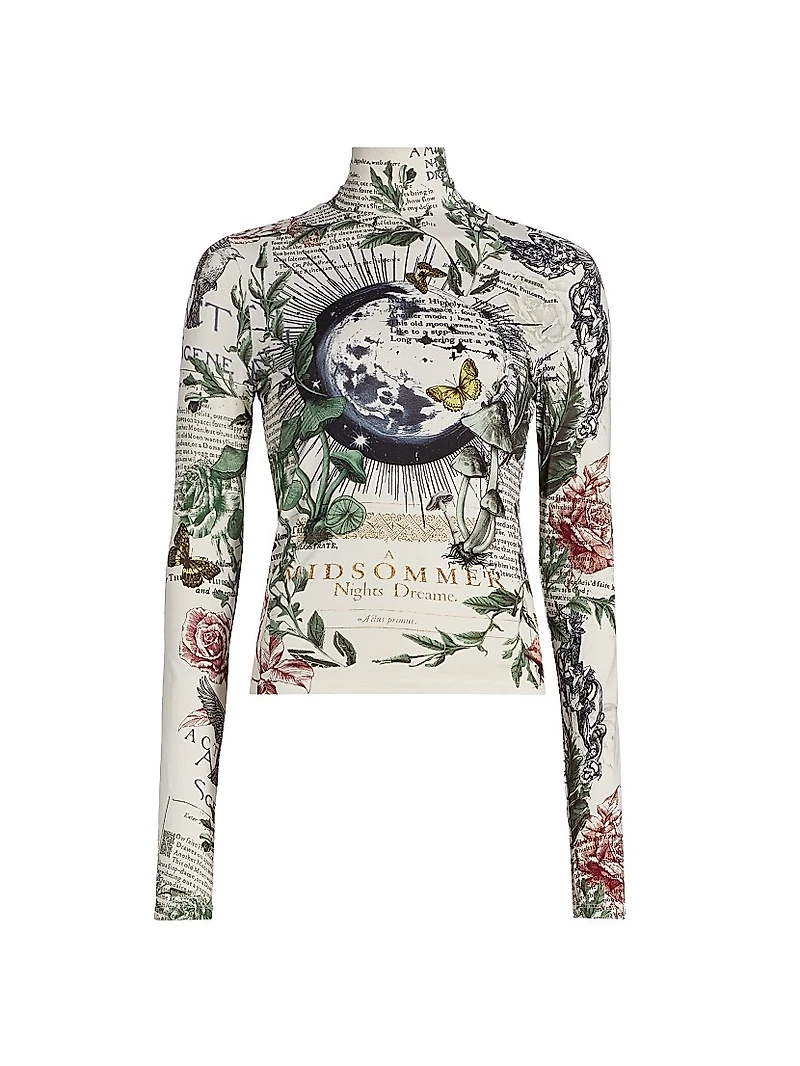 Delaina Printed Turtleneck