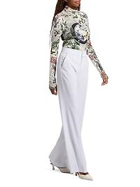 Delaina Printed Turtleneck