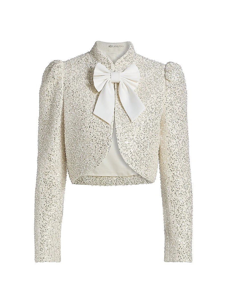 Ilaria Sequined Cropped Jacket