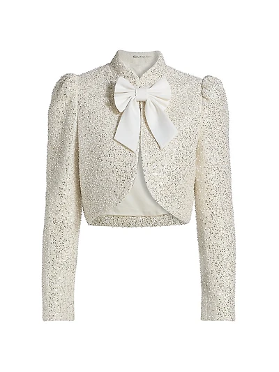 Ilaria Sequined Cropped Jacket