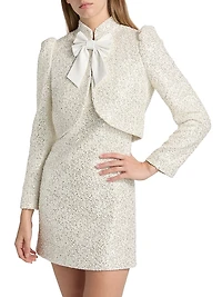 Ilaria Sequined Cropped Jacket