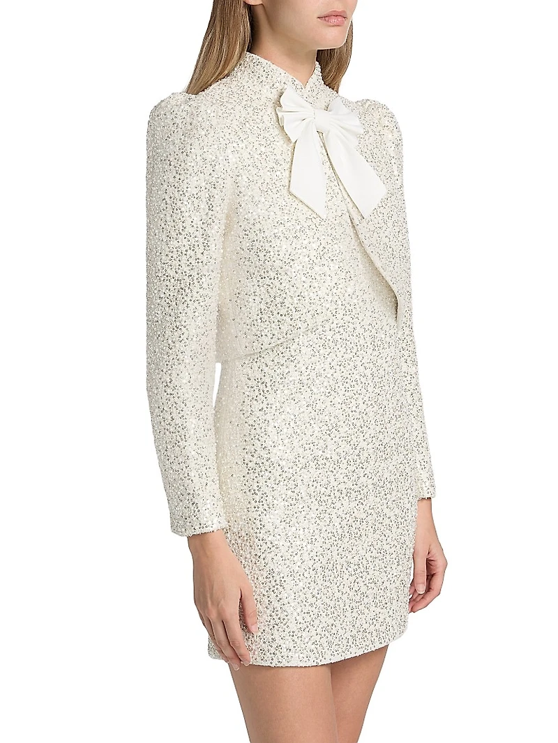 Ilaria Sequined Cropped Jacket