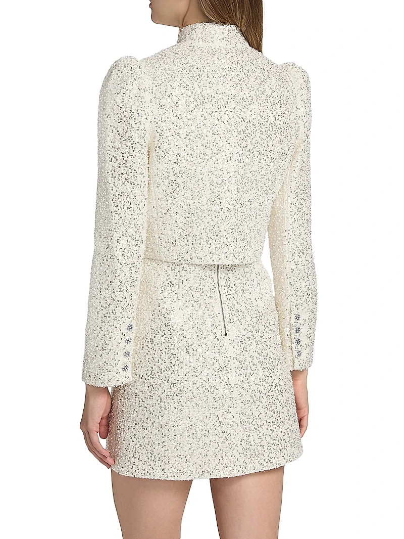 Ilaria Sequined Cropped Jacket