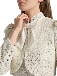 Ilaria Sequined Cropped Jacket