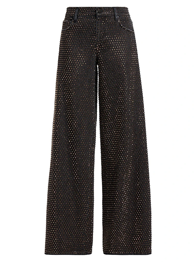 Amazing Embellished Low-Rise Baggy Jeans
