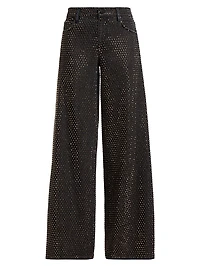 Amazing Embellished Low-Rise Baggy Jeans