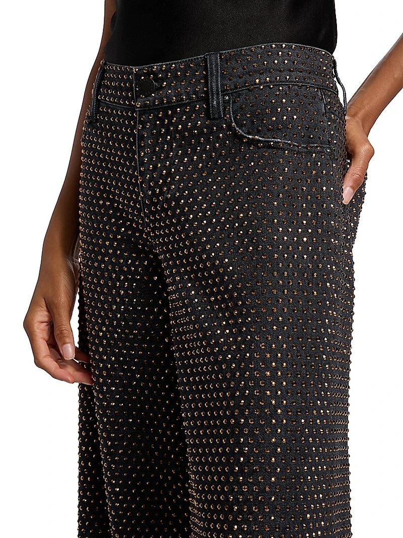 Amazing Embellished Low-Rise Baggy Jeans