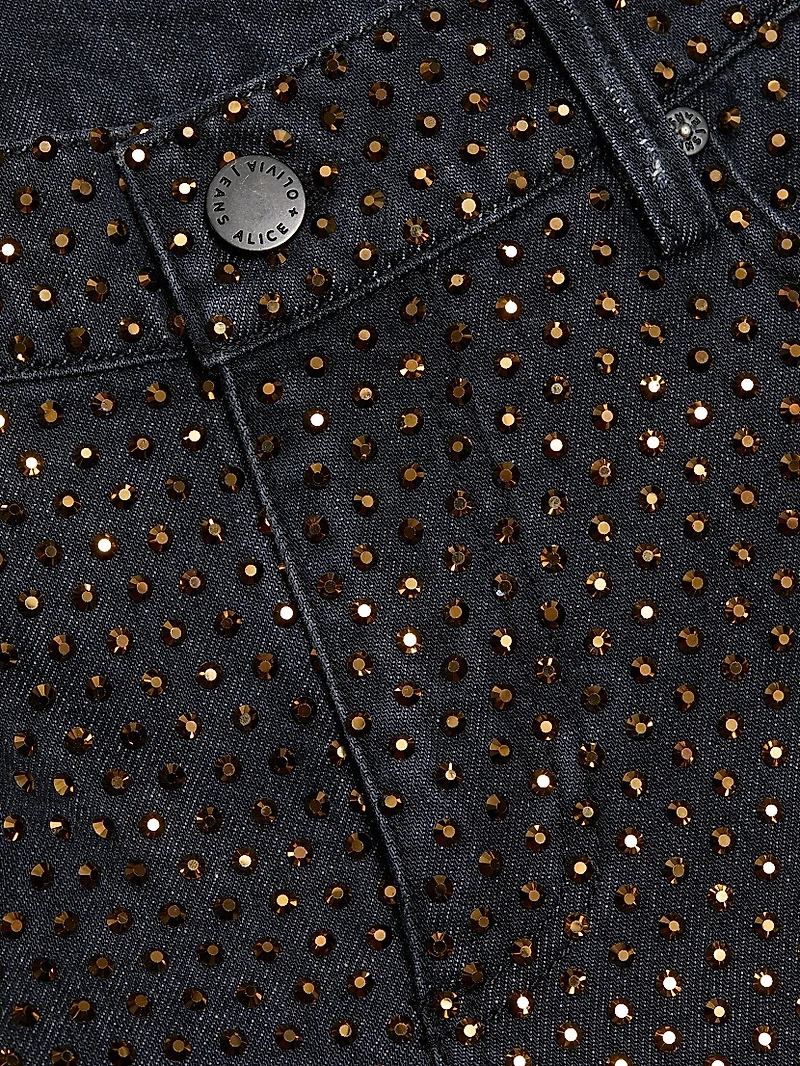 Amazing Embellished Low-Rise Baggy Jeans