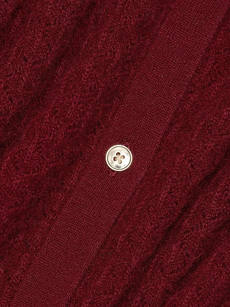 Sabine Puff-Sleeve Crop Cardigan