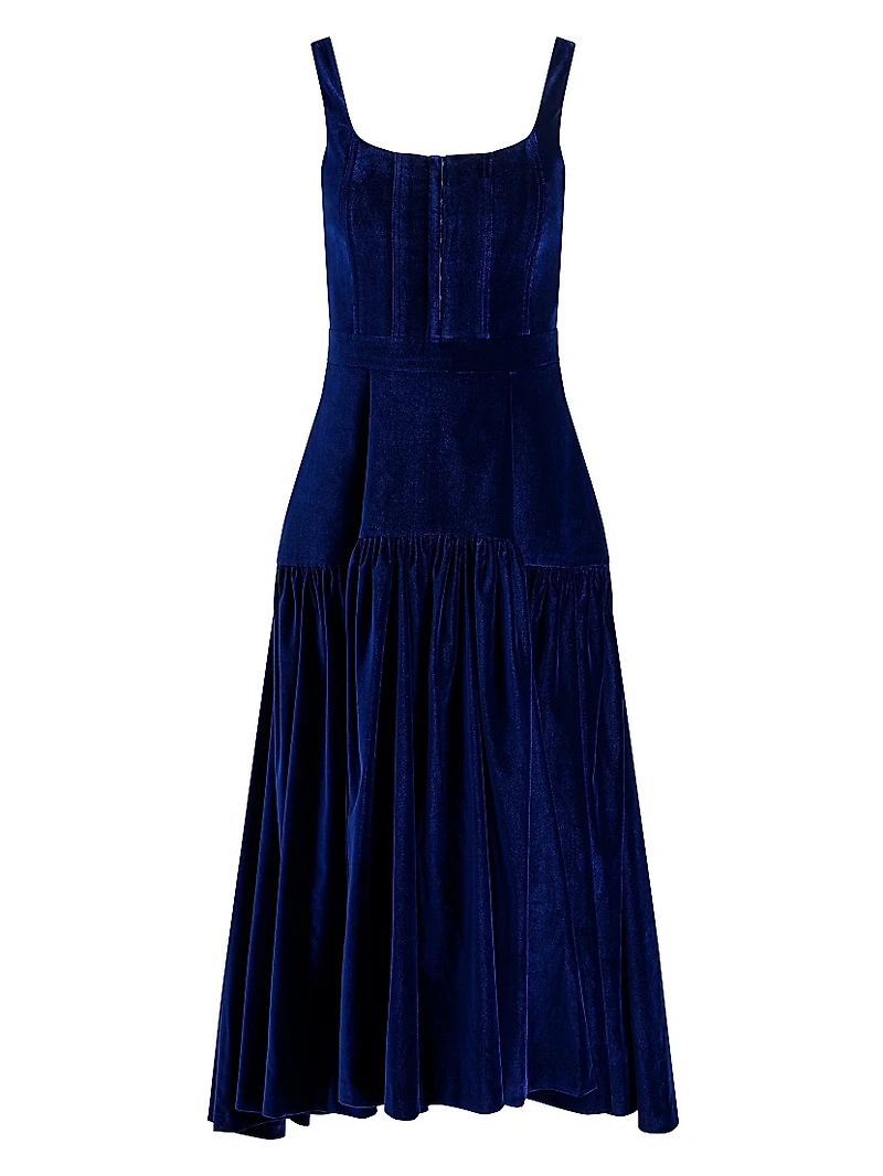 Diana Structured Sleeveless Midi-Dress