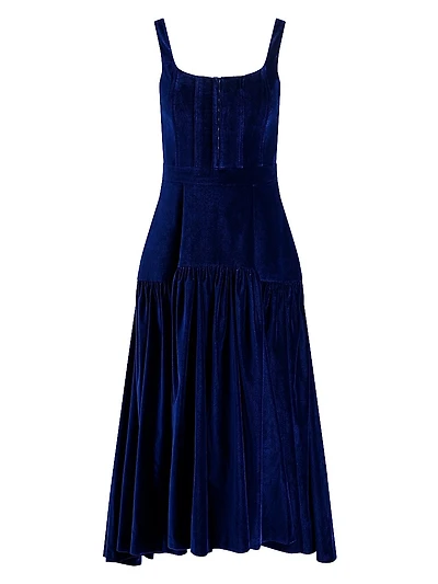 Diana Structured Sleeveless Midi-Dress