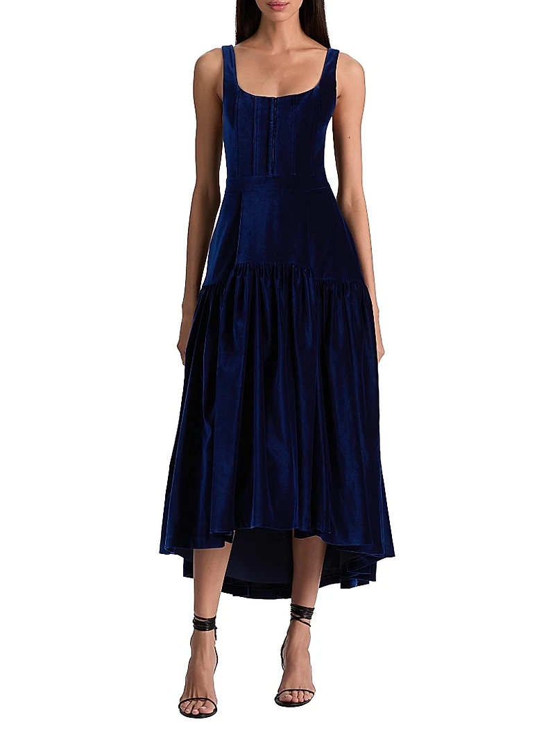 Diana Structured Sleeveless Midi-Dress