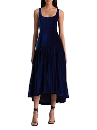 Diana Structured Sleeveless Midi-Dress