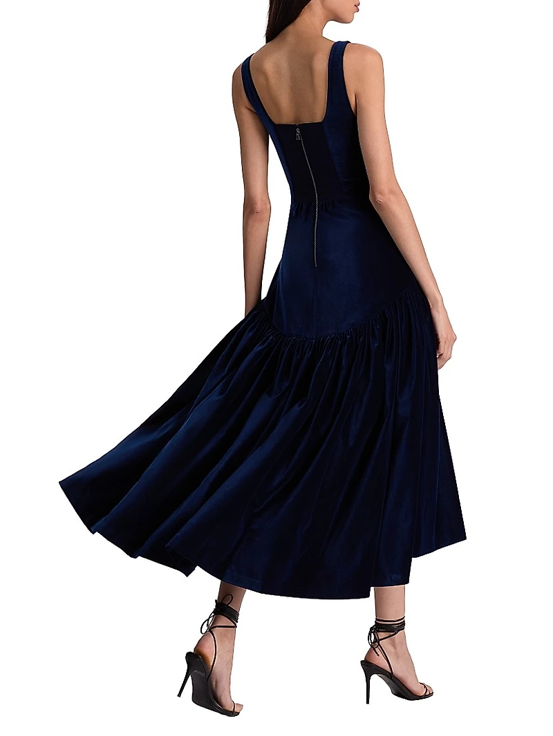 Diana Structured Sleeveless Midi-Dress