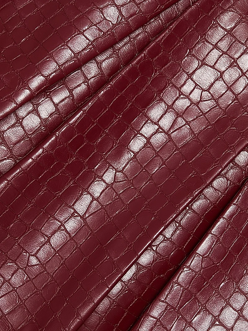 Chara Faux Croc-Embossed Leather Minidress