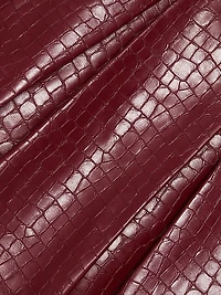 Chara Faux Croc-Embossed Leather Minidress