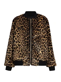 Becky Reversible Faux-Fur Bomber Jacket