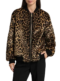 Becky Reversible Faux-Fur Bomber Jacket