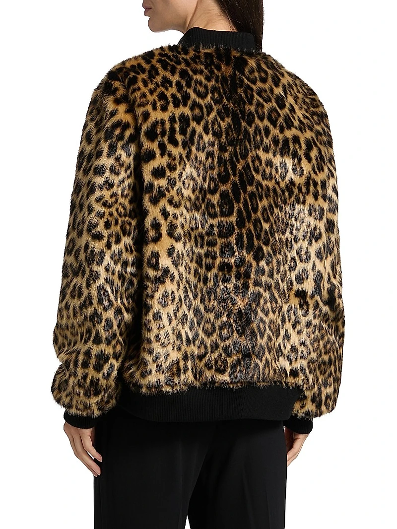 Becky Reversible Faux-Fur Bomber Jacket