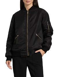 Becky Reversible Faux-Fur Bomber Jacket