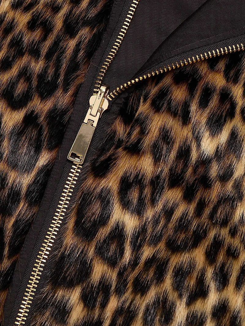 Becky Reversible Faux-Fur Bomber Jacket