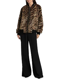 Becky Reversible Faux-Fur Bomber Jacket