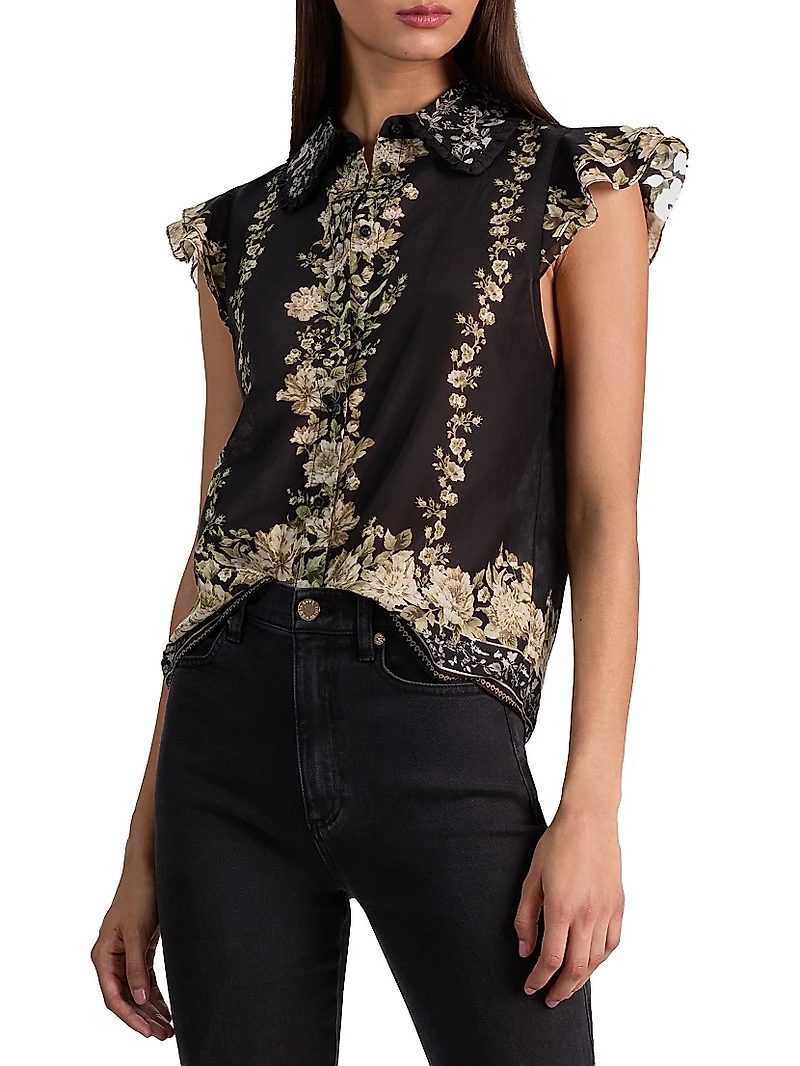 Martel Flutter Sleeve Blouse