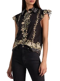 Martel Flutter Sleeve Blouse