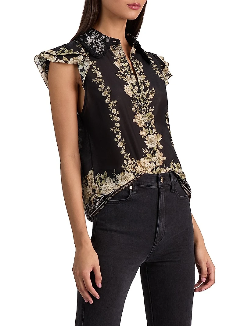 Martel Flutter Sleeve Blouse