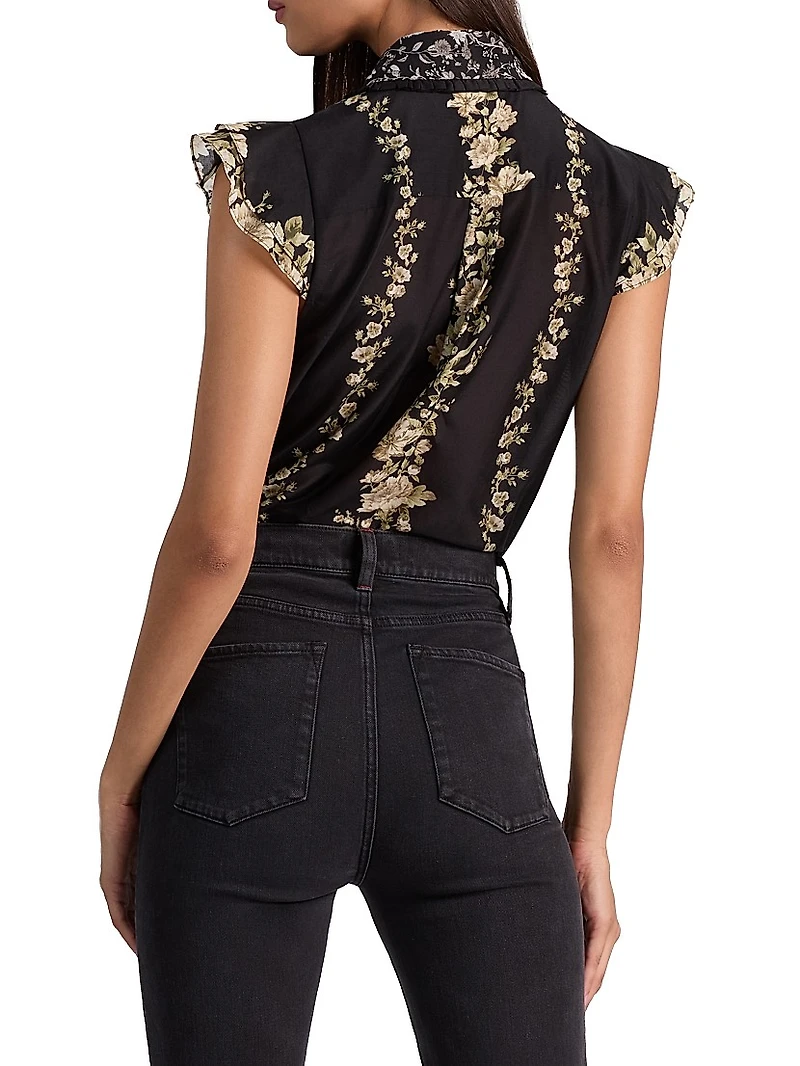 Martel Flutter Sleeve Blouse