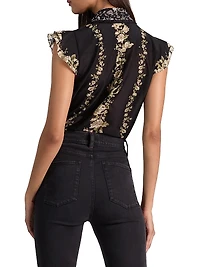 Martel Flutter Sleeve Blouse
