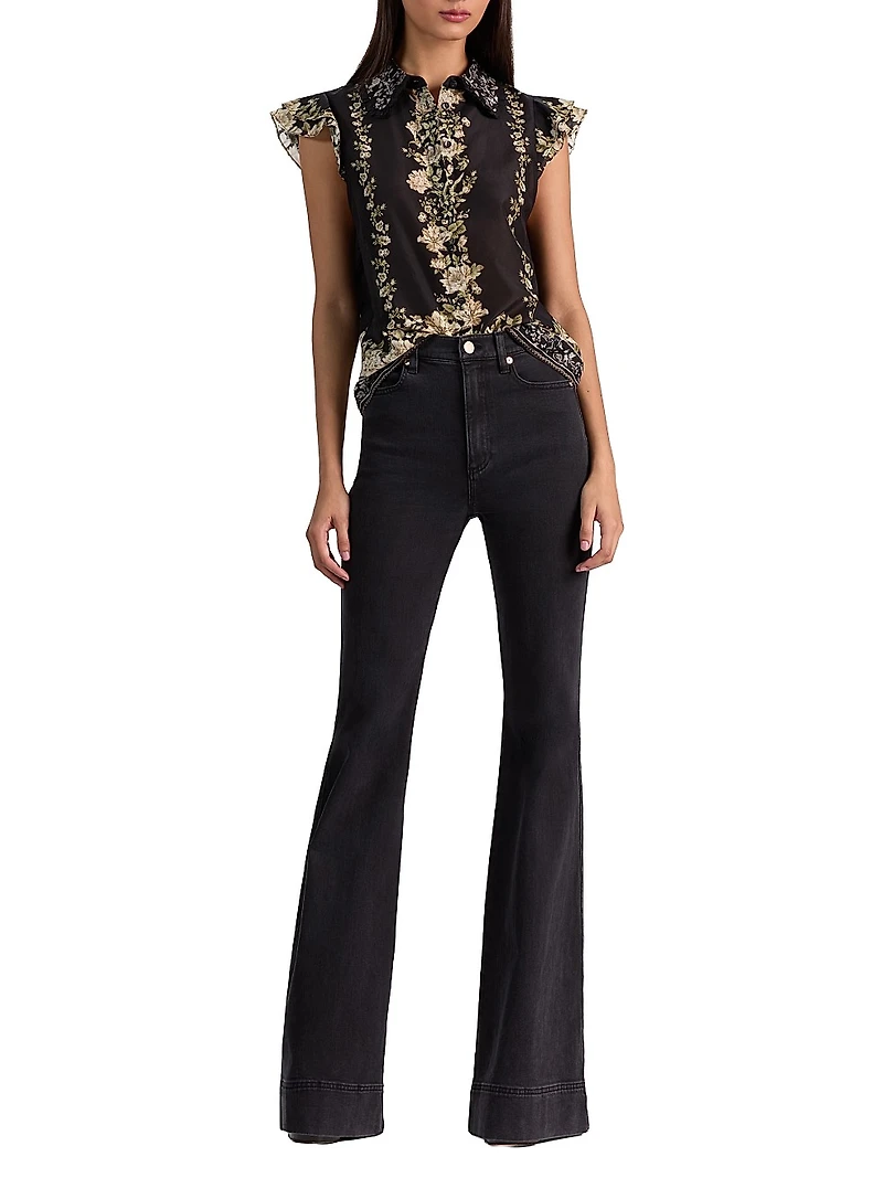 Martel Flutter Sleeve Blouse