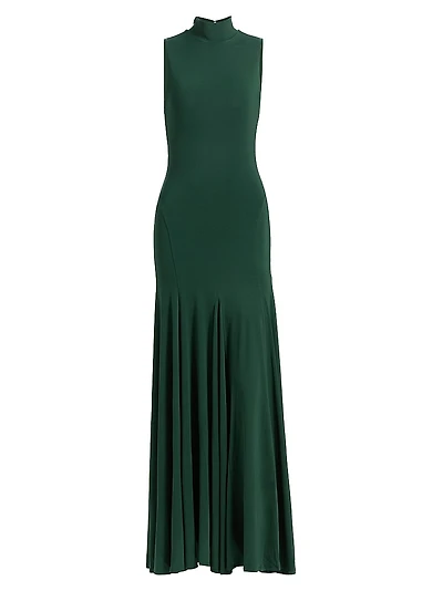 Augusta Sleeveless Turtleneck Maxi Dress