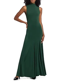 Augusta Sleeveless Turtleneck Maxi Dress
