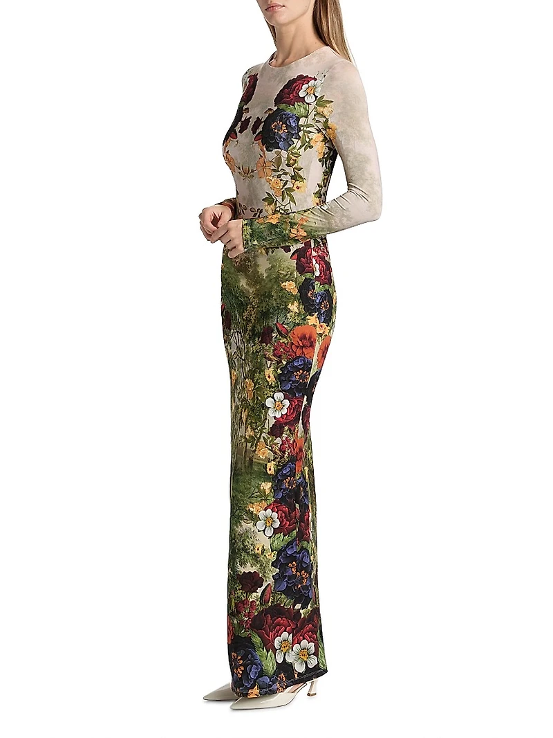 Delora Long-Sleeve Maxi Dress
