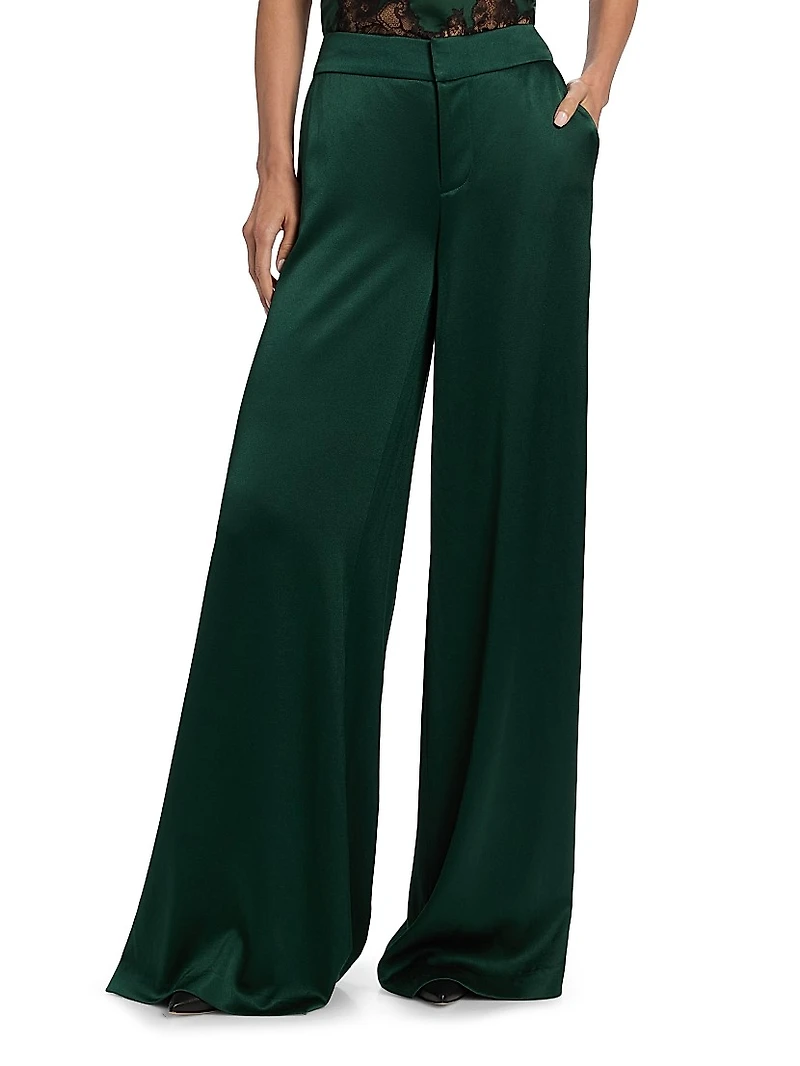 Nessi Satin Wide-Leg Trousers