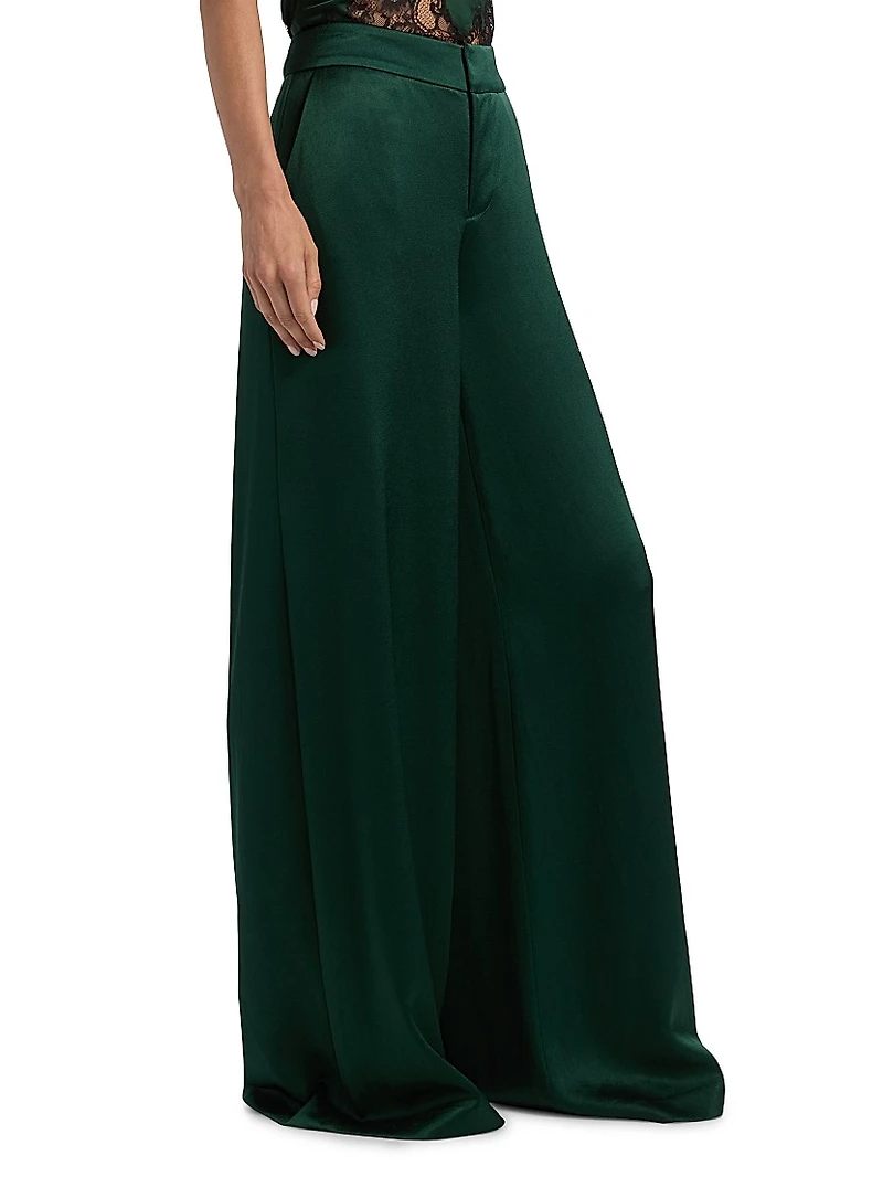 Nessi Satin Wide-Leg Trousers