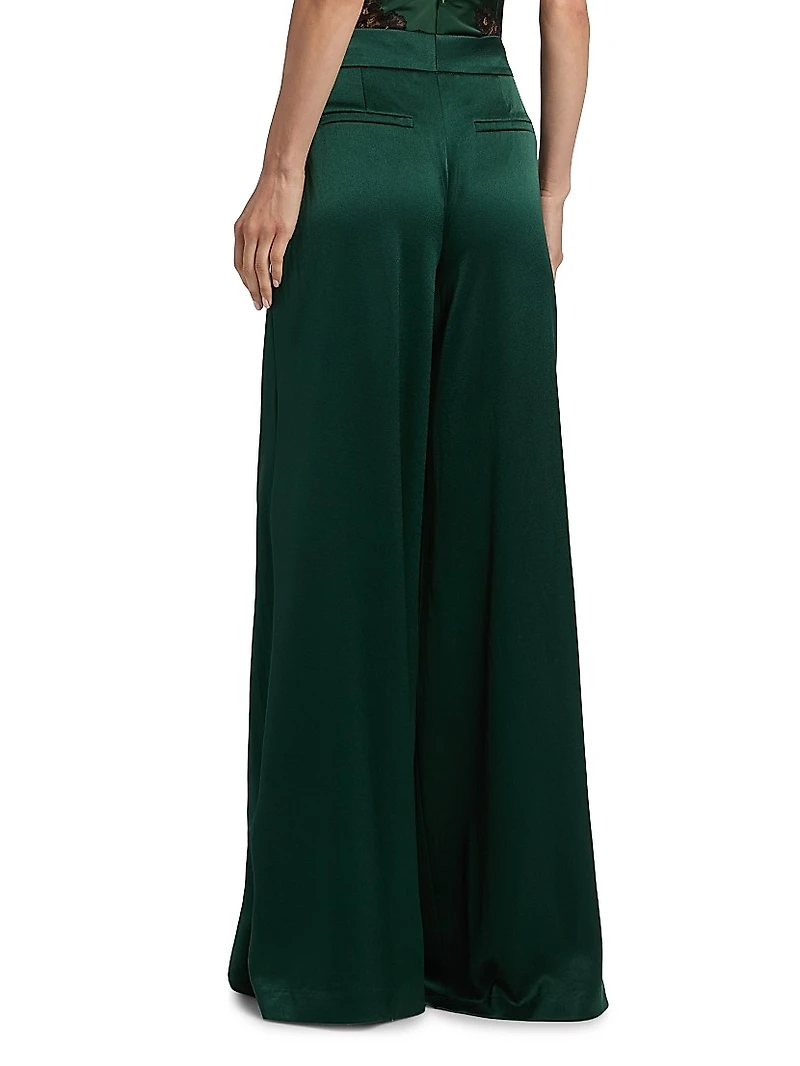 Nessi Satin Wide-Leg Trousers