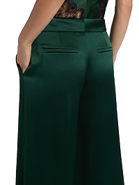 Nessi Satin Wide-Leg Trousers