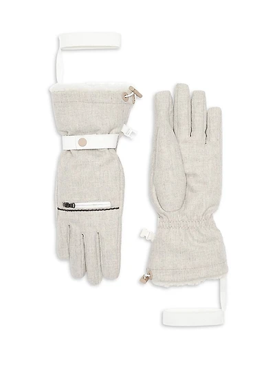 Virgin Wool Flannel Mountain Gloves