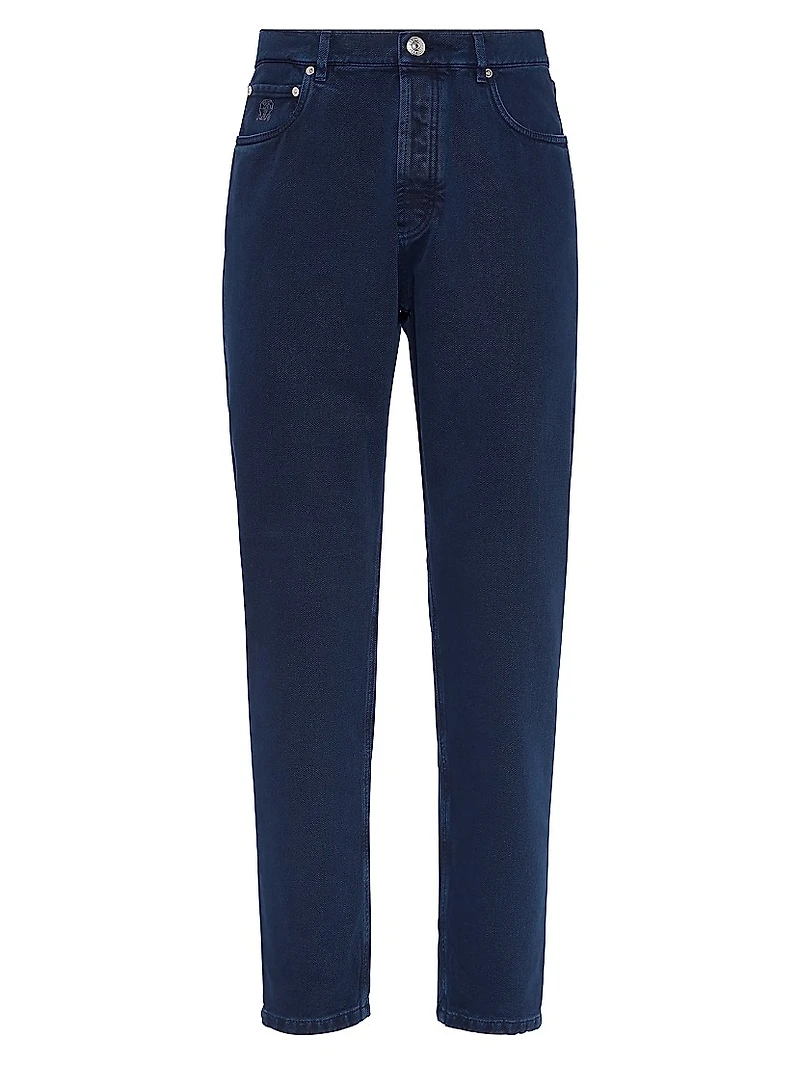 Garment Dyed Iconic Fit Five Pocket Jeans Denim