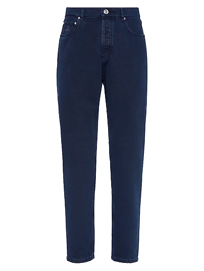Garment Dyed Iconic Fit Five Pocket Jeans Denim