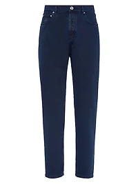 Garment Dyed Iconic Fit Five Pocket Jeans Denim