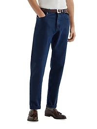 Garment Dyed Iconic Fit Five Pocket Jeans Denim